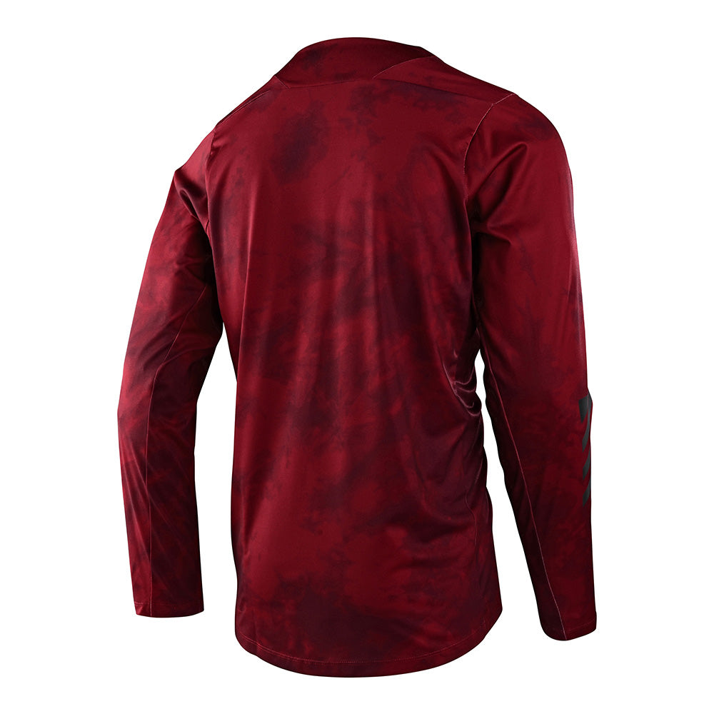 Skyline LS Chill Jersey Tie Dye Wine - Comfortable Long Sleeve Tie-Dye Shirt for Men & Women - Perfect for Yoga, Gym Workouts & Casual Streetwear