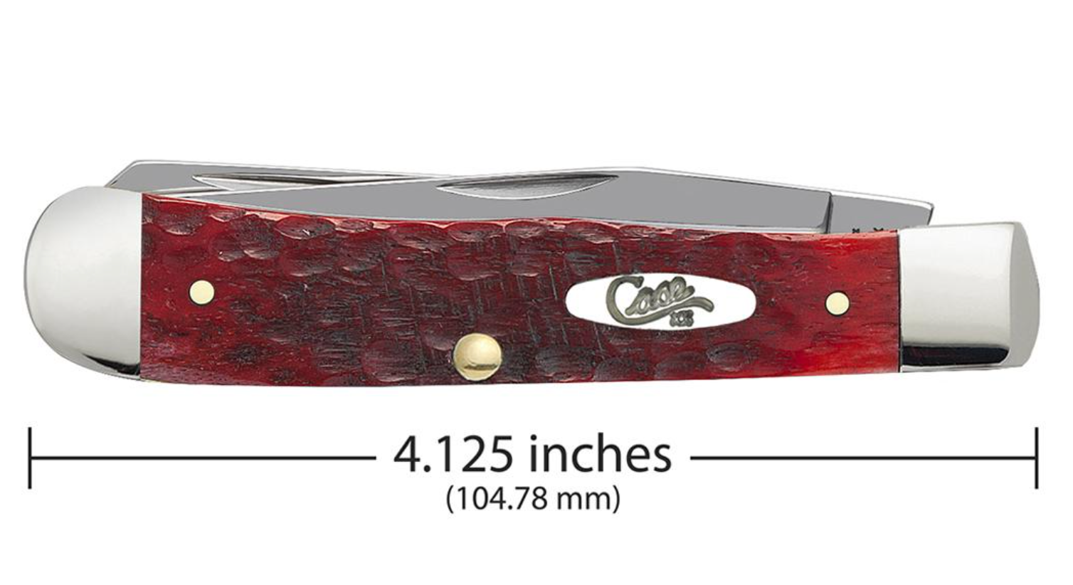 Premium Dark Red Bone Standard Jig Chrome Vanadium Trapper Pocket Knife (06984) - Ideal for Camping, Hunting & Everyday Carry (EDC)