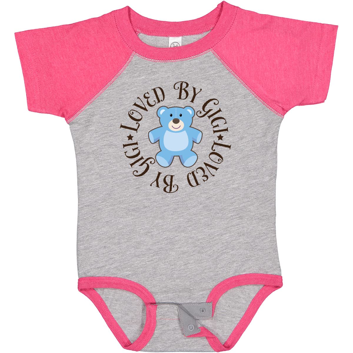Inktastic Loved by Gigi Baby Boy Bodysuit - Soft Cotton Onesie for Newborns & Infants, Cute Outfit for Photos, Playdates & Everyday Wear