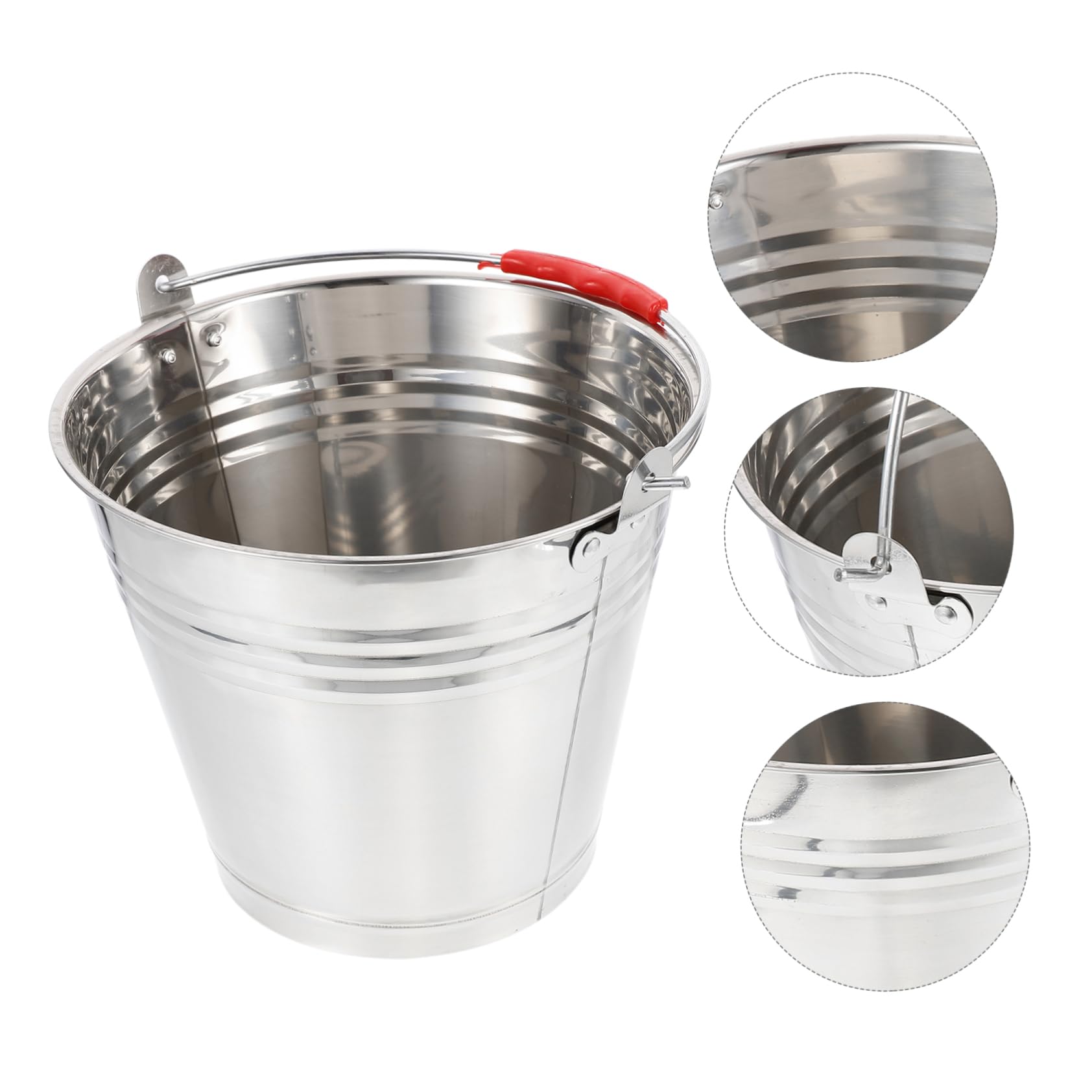 Premium Stainless Steel Ice Bucket - 1 Gallon Wine Cooler & Chiller with Sturdy Handle for Home Bar, Parties & Outdoor Events - Durable Kitchen Container Doubles as Plant Pot (Silver)