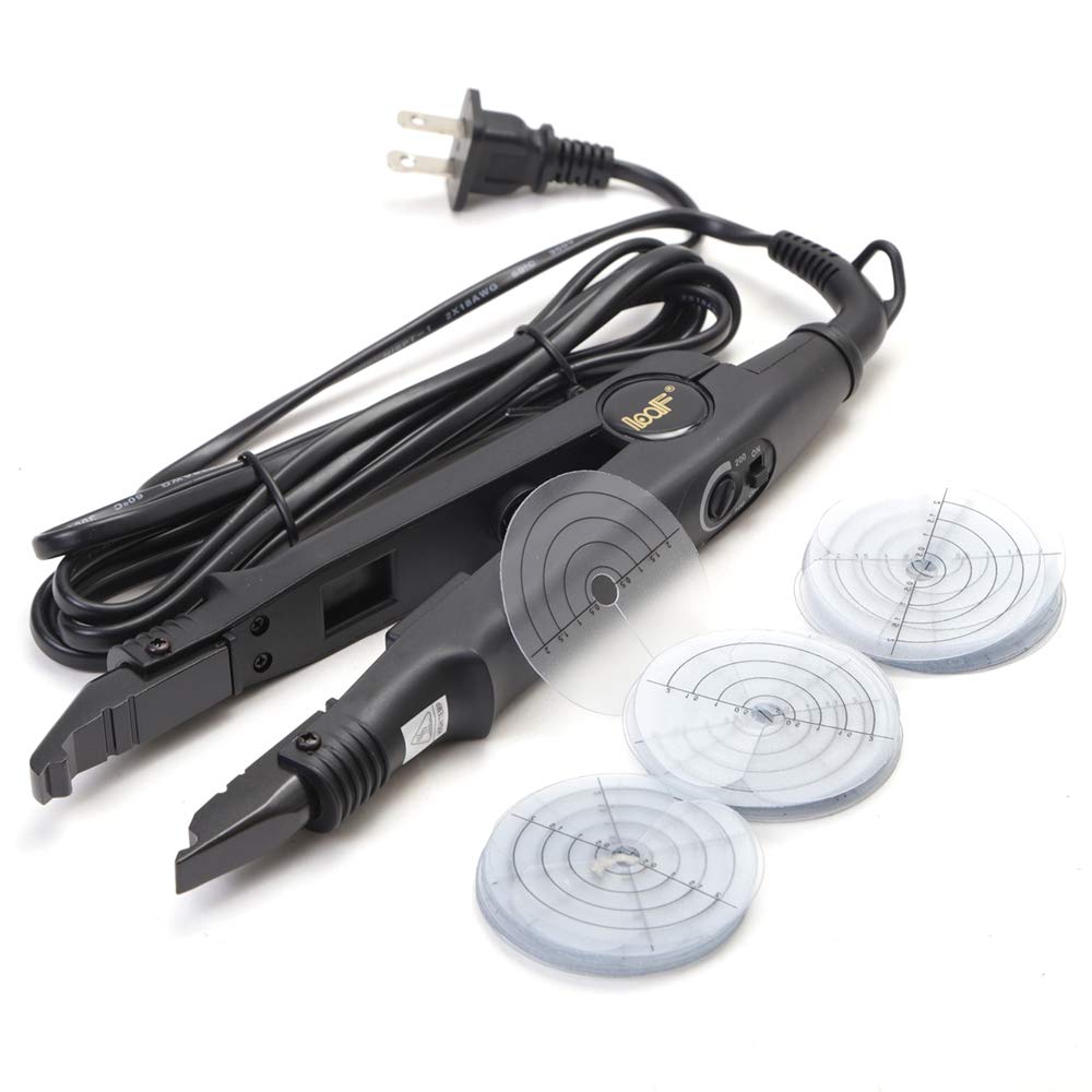 Professional Fusion Hair Iron & Human Hair Extensions Kit - 1PC Hair Connector with 50PC Spacer Templates for Seamless Blending | Perfect for Salon Styling, DIY Hair Extensions & At-Home Hair Care