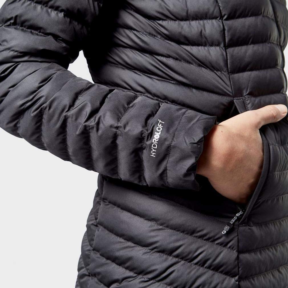 Berghaus Nula Micro Long Women's Padded Hooded Jacket Coat - Waterproof Winter Parka for Hiking & Outdoor Activities (Black, Size 10)
