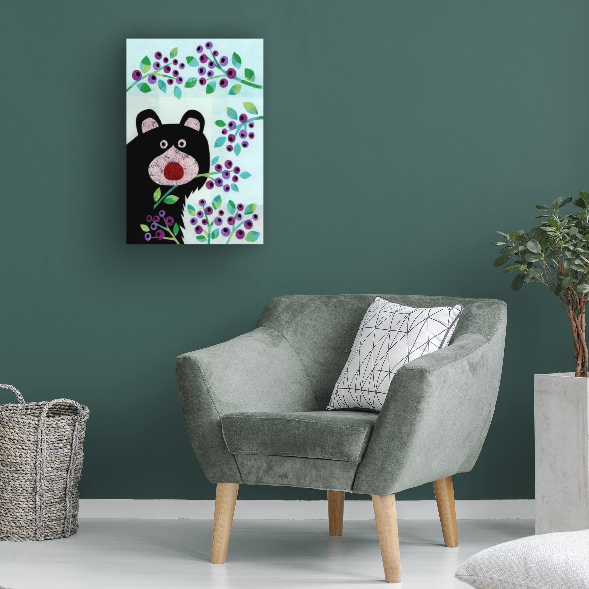 Trademark Fine Art 'Forest Creatures XI' by Kim Conway - 16x24 Inch Canvas Wall Art | Nature-Inspired Home Decor for Living Room, Bedroom & Office