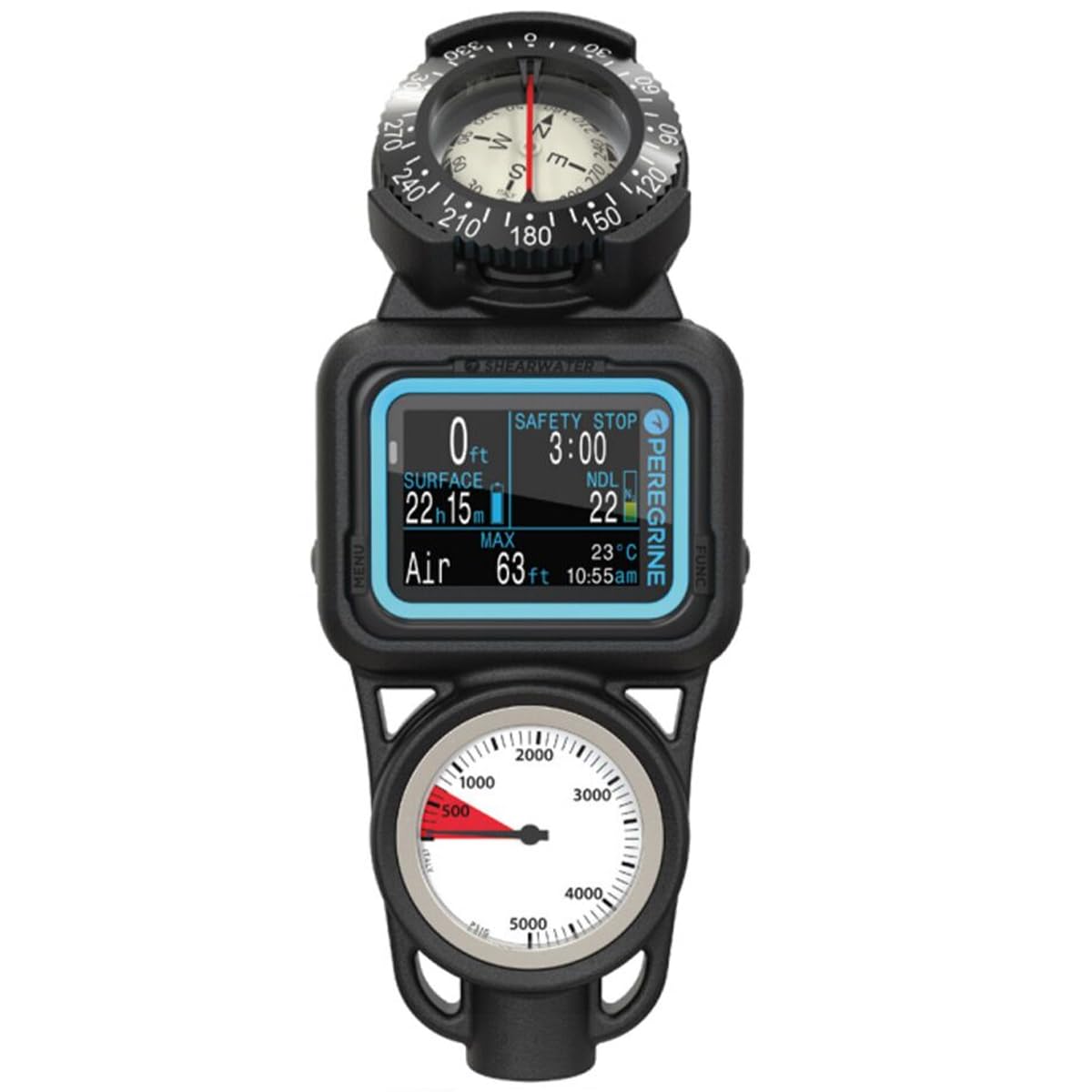 Shearwater Peregrine Dive Computer - Wrist Mounted Scuba Diving Gear for Recreational & Technical Divers - Perfect for Underwater Exploration, Spearfishing & Marine Research