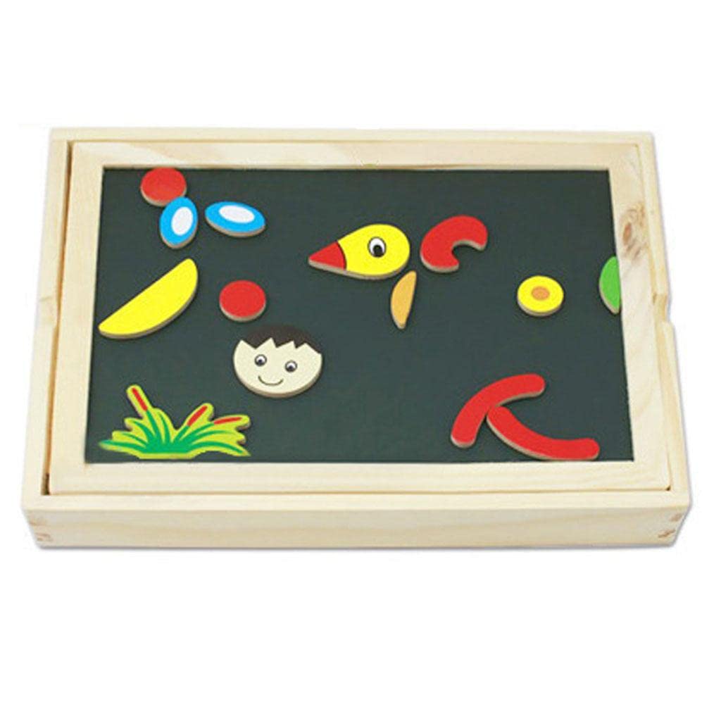 Enakshi Magnetic Drawing Board for Kids - Wooden Educational Puzzle Toy for Toddlers & Babies | STEM Learning, Fine Motor Skills Development | Perfect for Travel, Home Play & Preschool Activities
