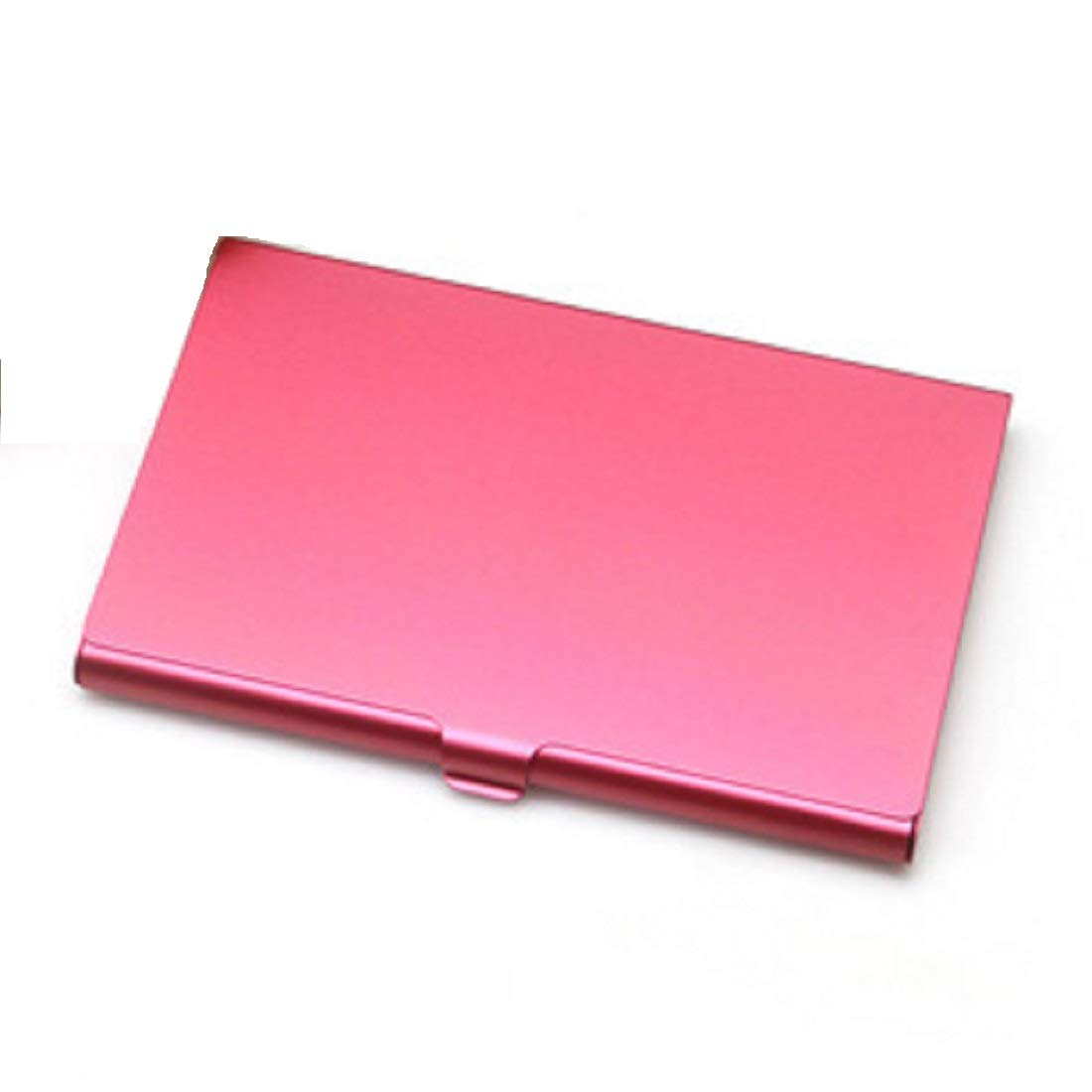 Premium Aluminum Business Card Holder for Men & Women - Slim Stainless Steel Card Case Holds 13-18 Cards (Red) - Perfect for Networking Events, Office Meetings & Professional Gatherings