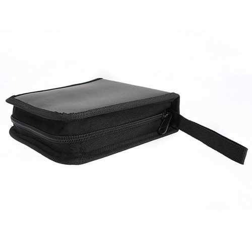 40-Disc CD DVD Storage Case - Portable Disc Organizer Wallet with Zipper, Black - Perfect for Travel, Home & Office Media Organization