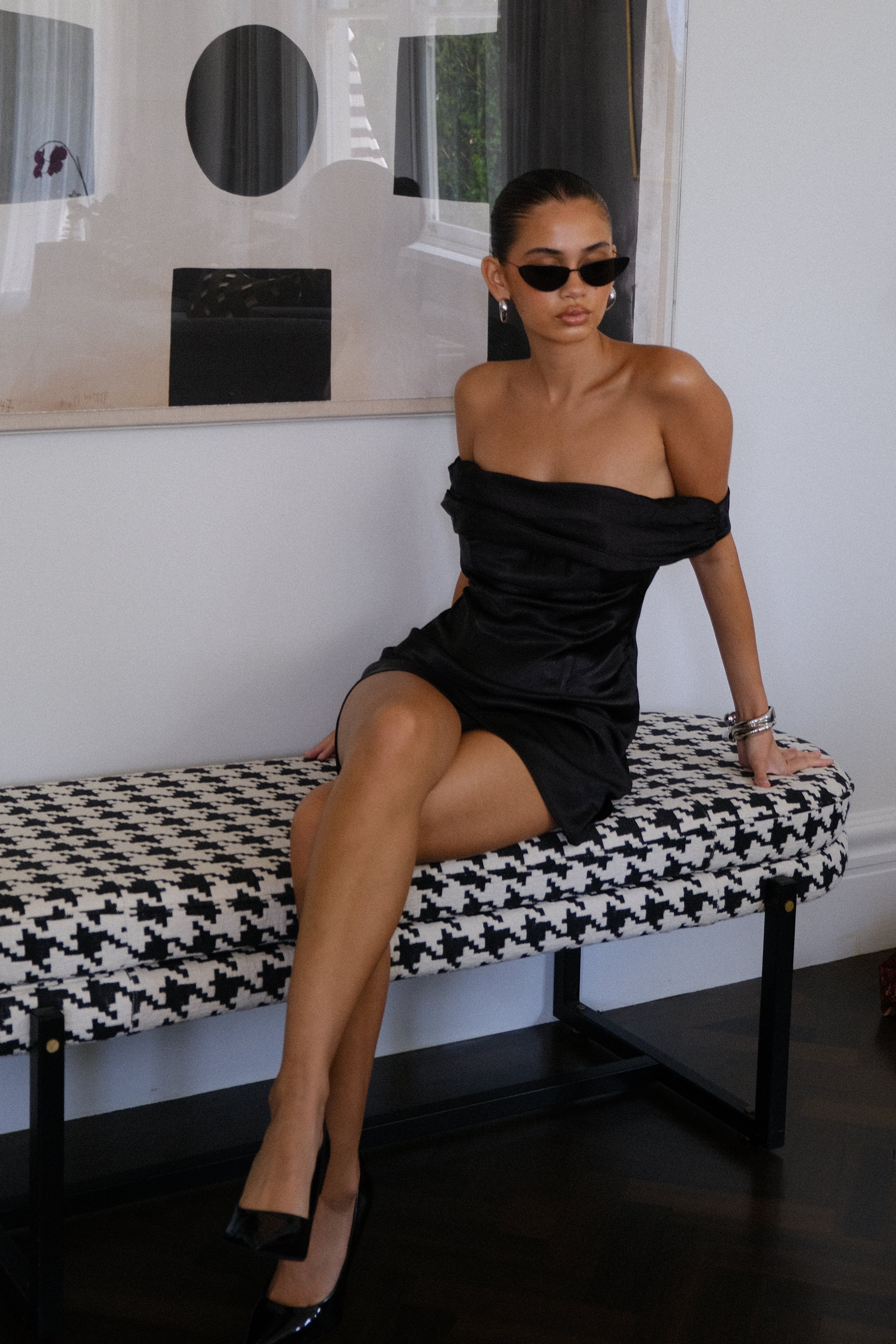 Cher Satin Strapless Mini Dress - Black | Elegant Party & Evening Wear for Women | Perfect for Cocktail Parties, Date Nights & Special Occasions