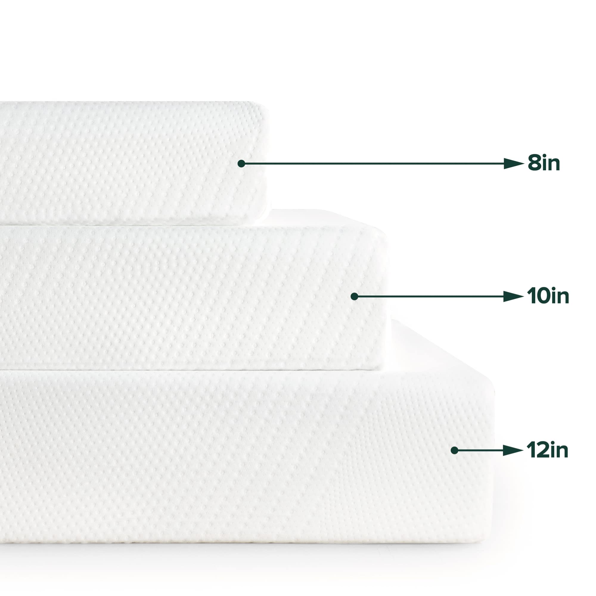 ZINUS 12 Inch Green Tea Infused Memory Foam Mattress - Queen Size, CertiPUR-US Certified, Bed in a Box for Easy Setup | Perfect for Guest Rooms, Dorms & Small Apartments