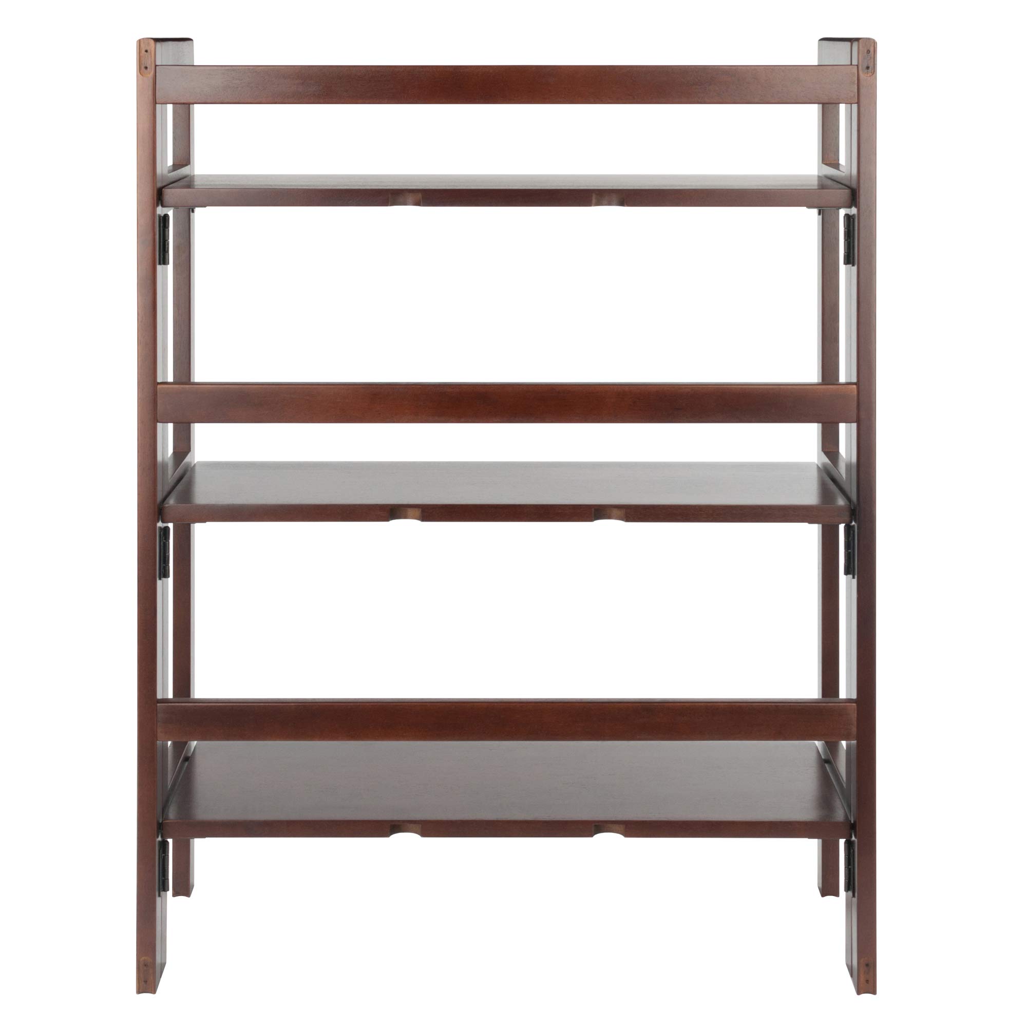 Winsome Wood Terry 3-Tier Walnut Shelving Unit - Stylish Storage for Living Room, Bedroom, or Office Organization