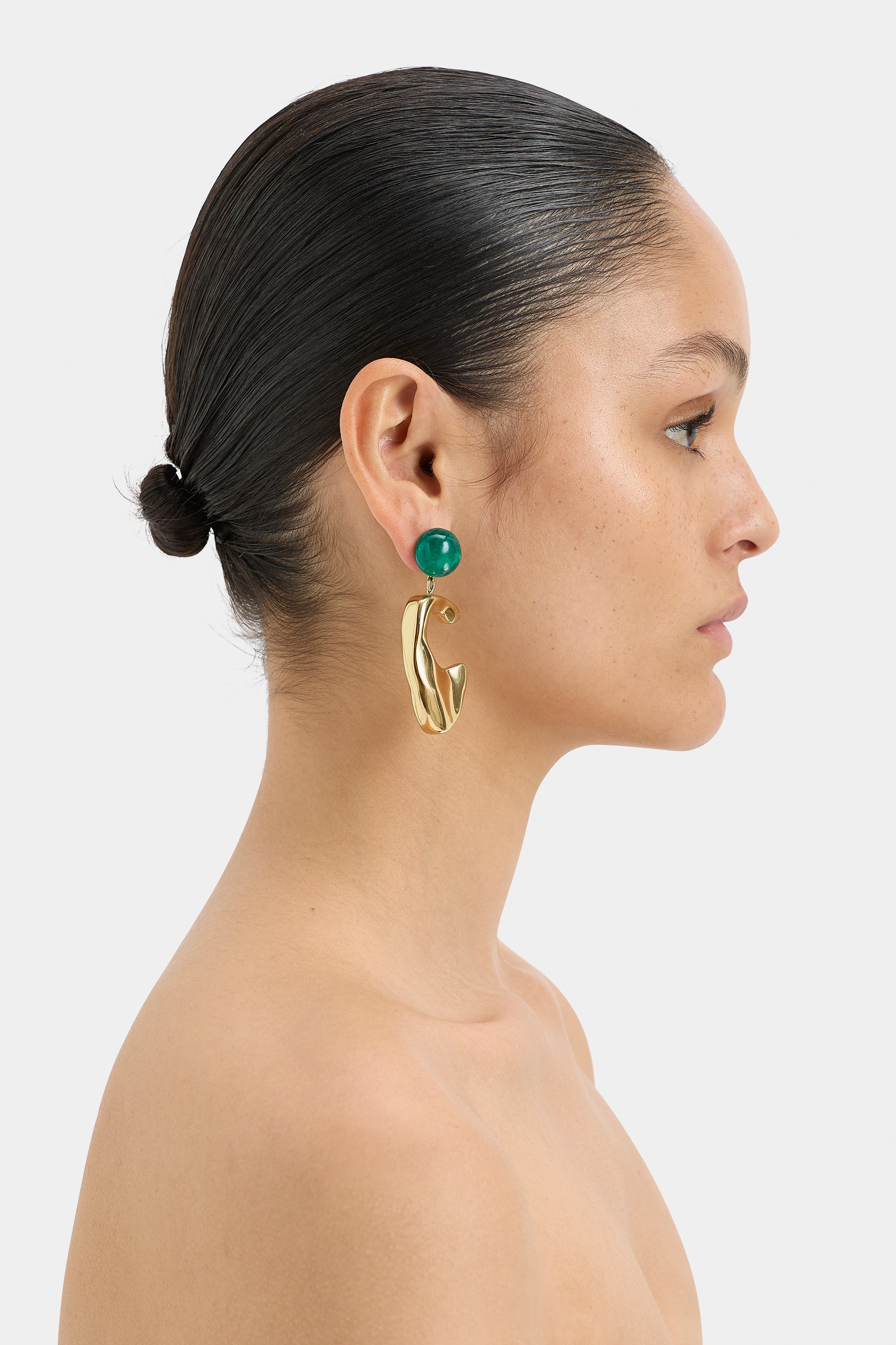Frankie Green Abstract Earrings - Boho Chic Dangle Earrings for Women, Handmade Resin Jewelry | Perfect for Parties, Weddings & Everyday Wear