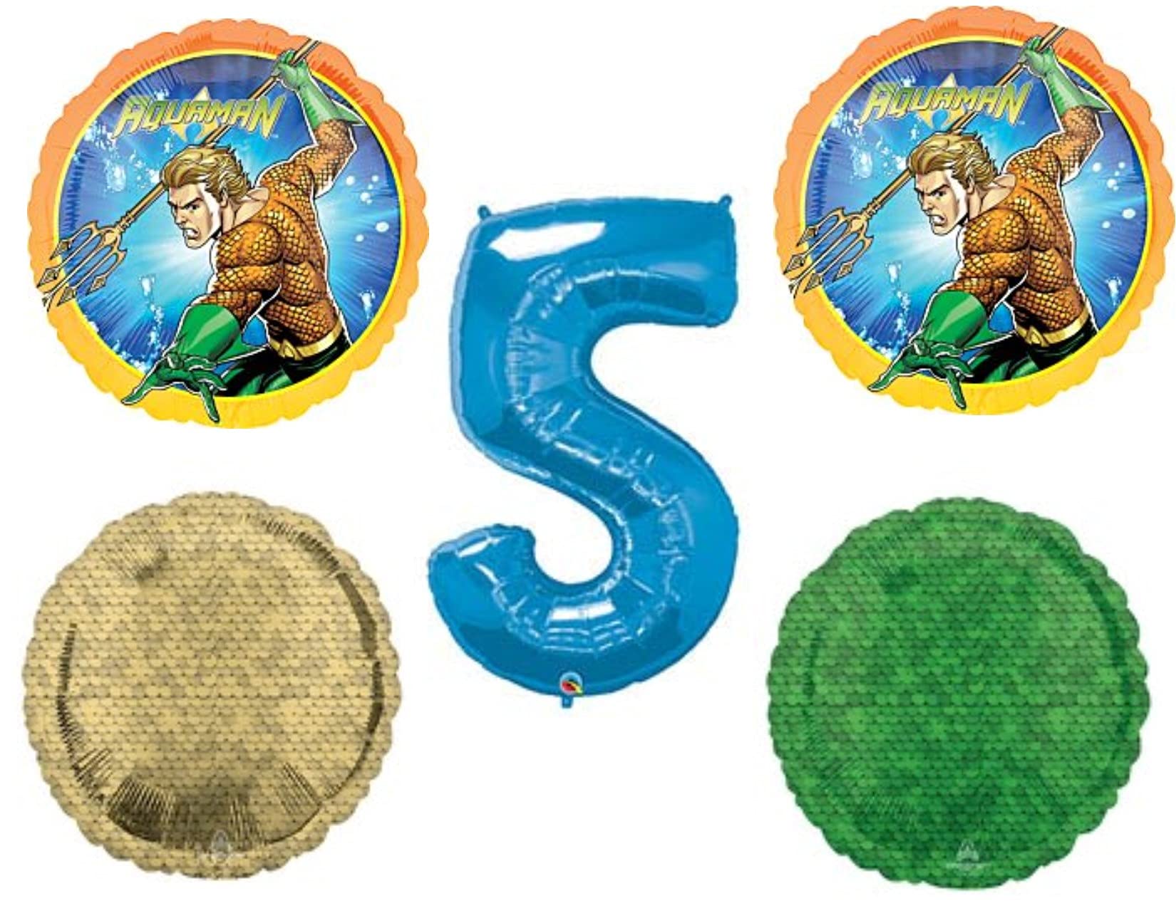 Aquaman 5th Birthday Party Decorations - 20pcs Superhero Balloon Set for Kids Birthday Party Supplies | Perfect for Superhero Themed Parties, Baby Showers & Room Decor