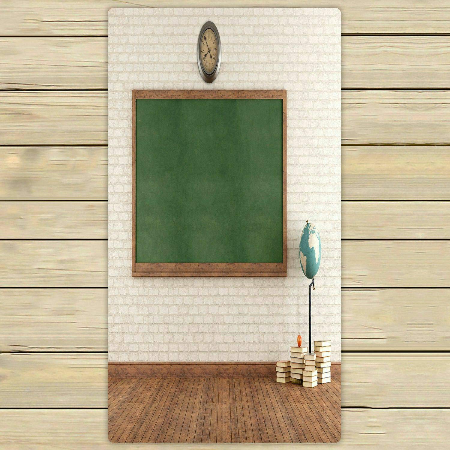Vintage Classroom Style Green Blackboard Brick Wall Beach Bath Towel - 30x56 Inch Soft Absorbent Shower Towel for Home, Outdoor, Travel - Perfect for Beach, Pool, Gym & Spa Use