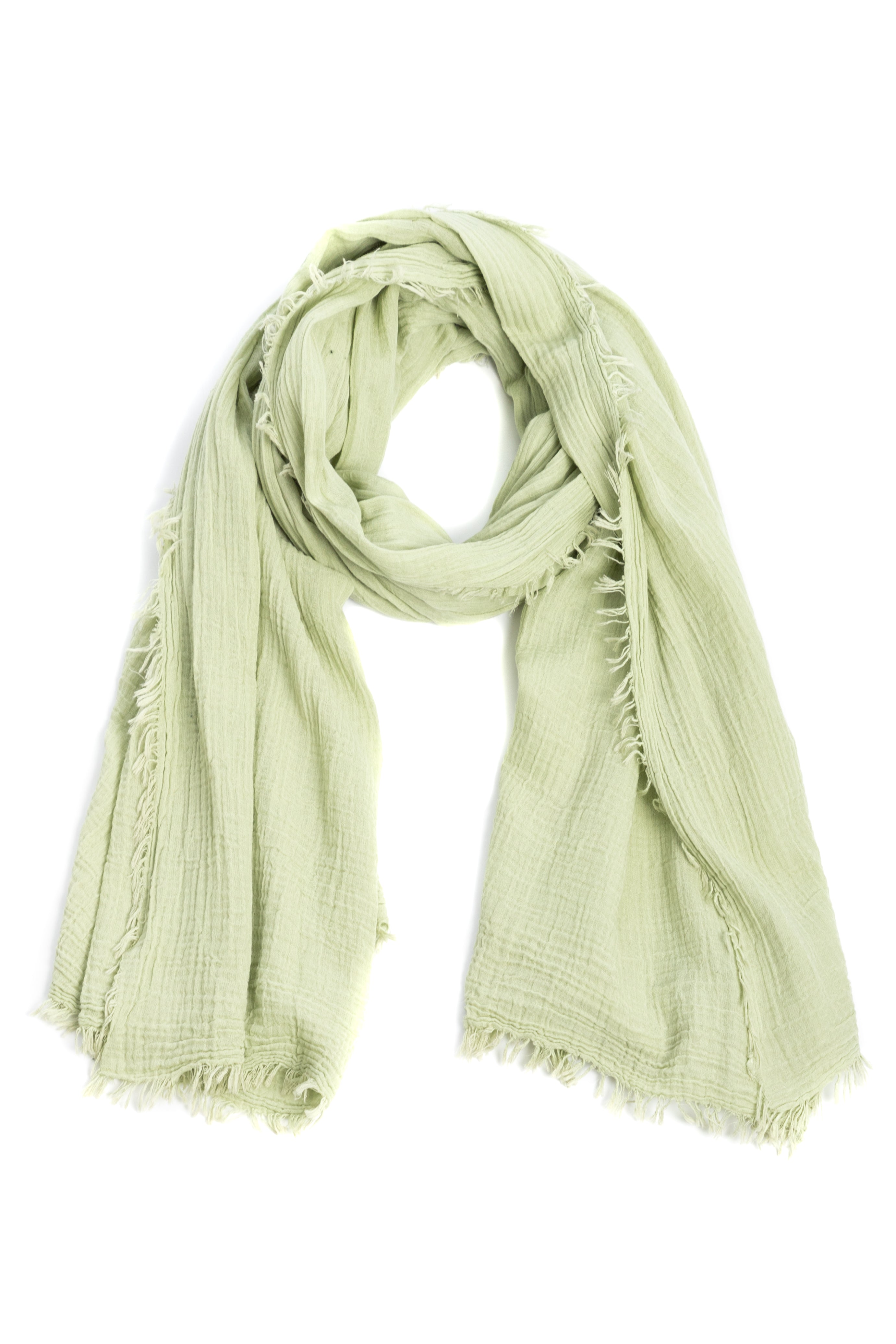 Premium Solid Cotton Fringed Scarf - Soft & Lightweight Winter Shawl for Women - Perfect for Cold Weather, Office Wear & Outdoor Activities