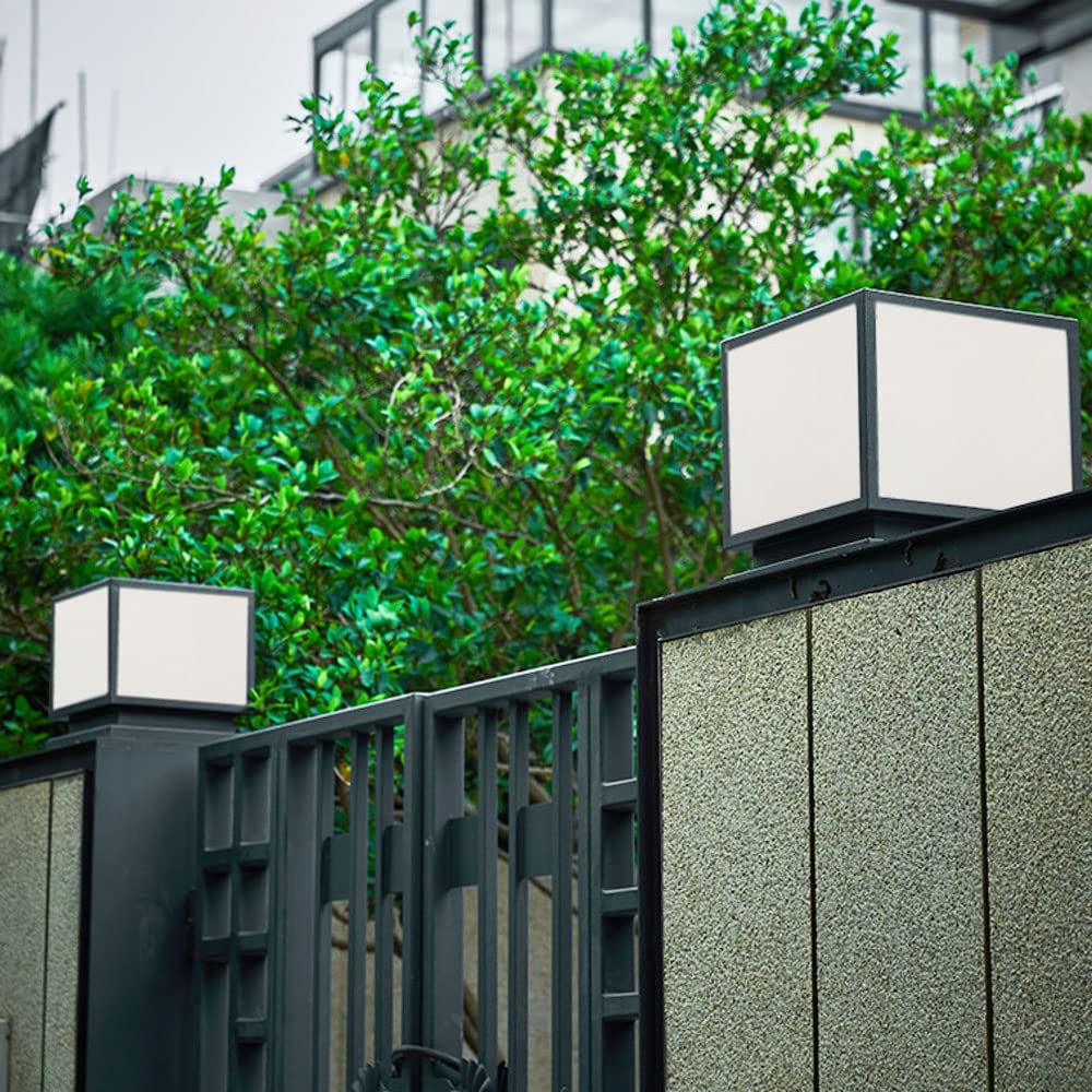 Home Zone Security Solar Post Cap Lights - Classic Solar Powered Outdoor Fence Lights with High Brightness LED for Garden, Deck & Patio - Fits 4x4, 5x5 & 6x6 Wooden Posts - Perfect for Pathway Lighting, Backyard Security & Landscape Decoration