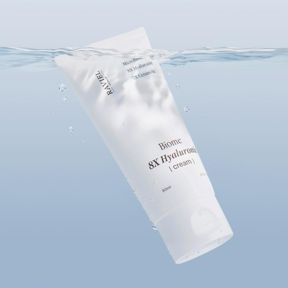 RAVIEL Biome 8X Hyaluronic Cream - 5X Ceramide Moisturizer for Sensitive Skin | Korean Skincare for Daily Hydration