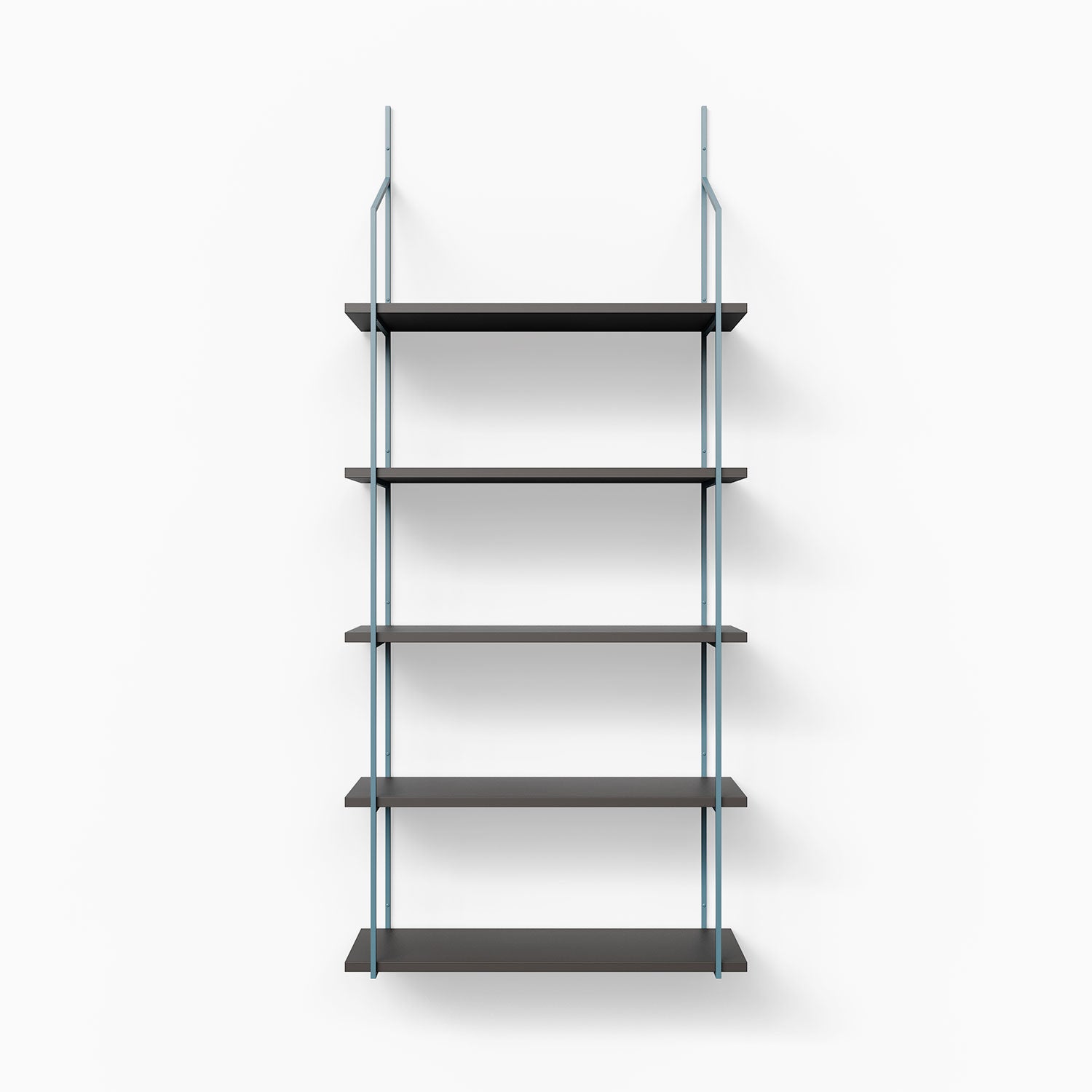 5-Tier Heavy Duty Metal Shelf - Verne Tungsten Storage Rack for Kitchen, Bathroom, Garage & Office Organization - Space Saving Home Storage Solution