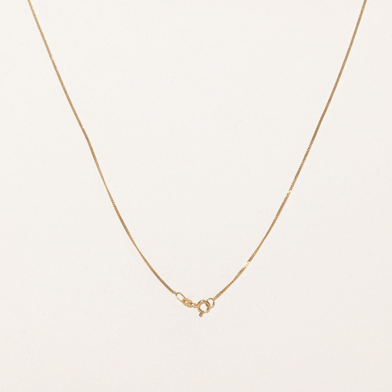 10K Yellow Gold Curb Link Chain Necklace - 0.90mm Thin Dainty Chain - 16 Inch Adjustable Length - Perfect for Layering, Gift Giving & Everyday Wear