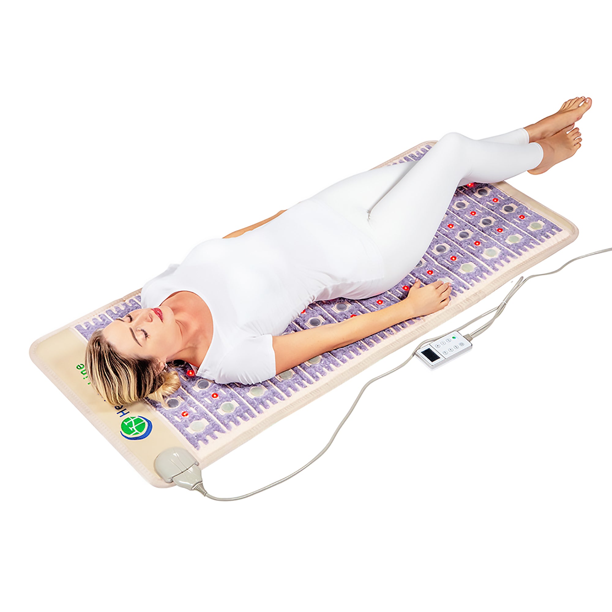 HealthyLine TAJ Mat Full Short 6024 Firm - Photon PEMF Therapy Mat with Infrared Heat for Pain Relief & Relaxation - Perfect for Home Use, Yoga, and Physical Therapy
