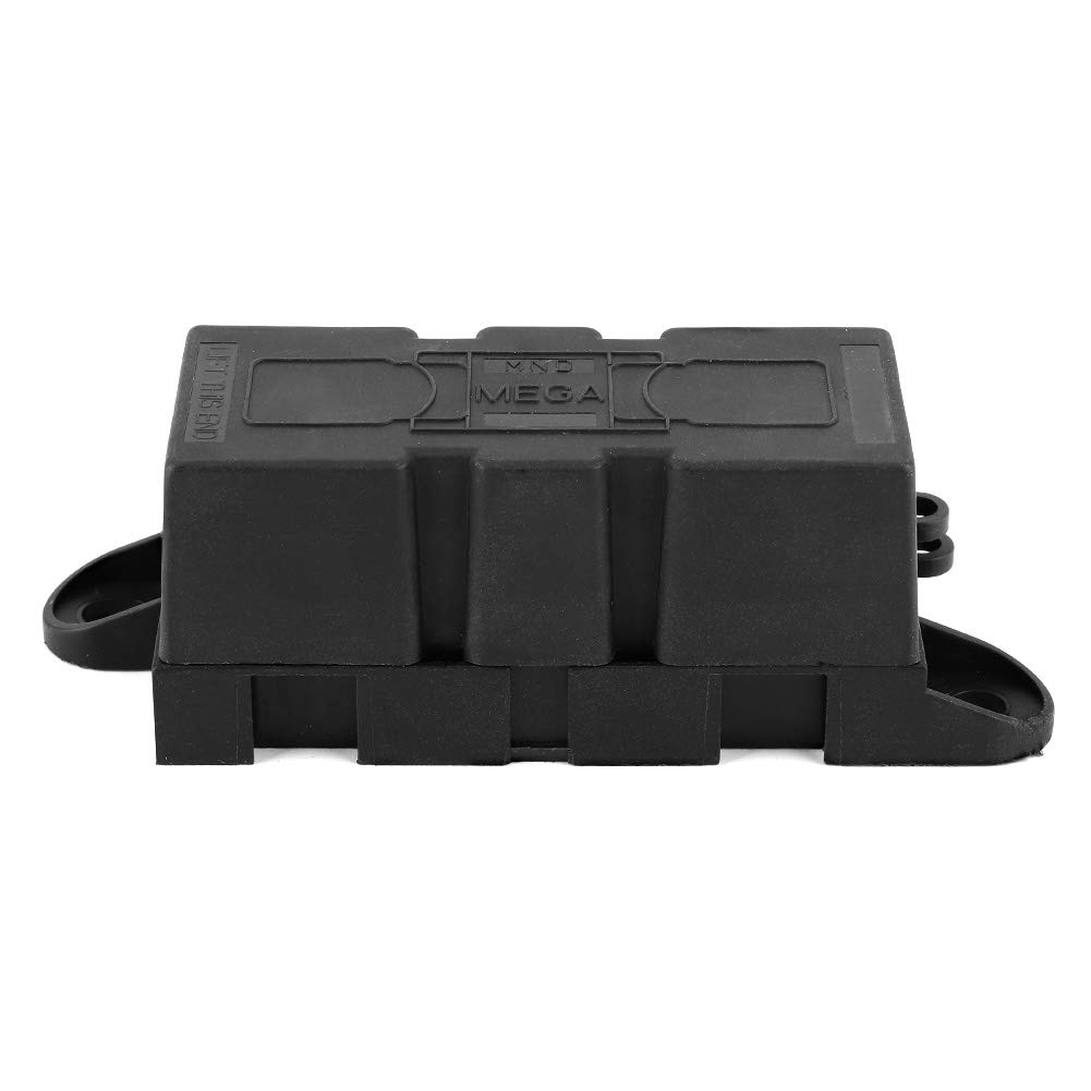 Acouto 50A-300A Universal Fuse Holder Block - Black Large Fork Bolt Type Fuse Box for Car, RV, Boat & Marine Electrical System Upgrades | Waterproof & Durable Automotive Fuse Replacement Solution