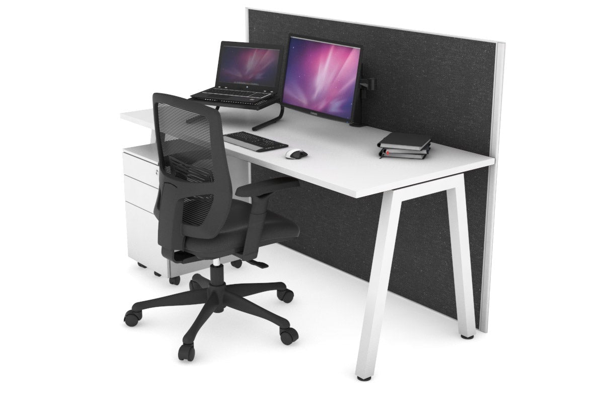 Horizon Quadro A Legs Office Desk - 1600L x 700W Modern Workstation for Home & Office - Perfect for Remote Work, Study & Professional Workspaces