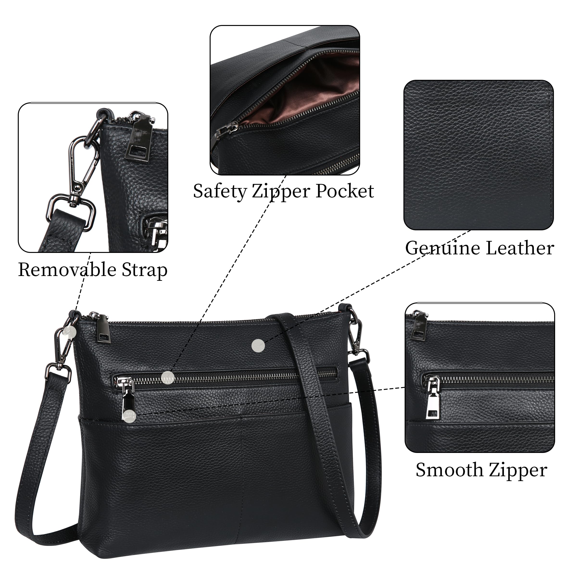 Stylish Iswee Leather Crossbody Bag for Women - Fashion Designer Handbag Purse | Perfect for Work, Travel & Everyday Use