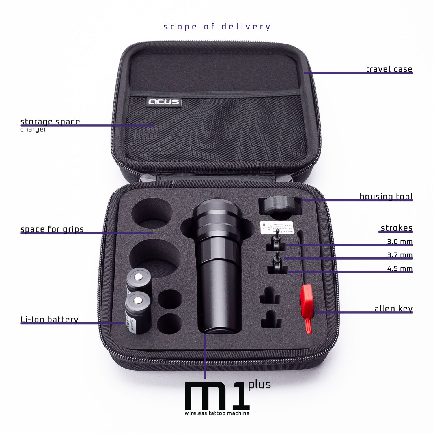 ACUS M1 PLUS Professional Tattoo Pen Machine for Artists - Perfect for Lining, Shading & Coloring Tattoos