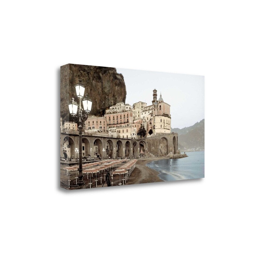 Atrani Caffe 5A Horizontal by Alan Blaustein - Premium Giclee Art Print on Gallery Wrapped Canvas - Perfect for Living Room, Bedroom & Office Wall Decor
