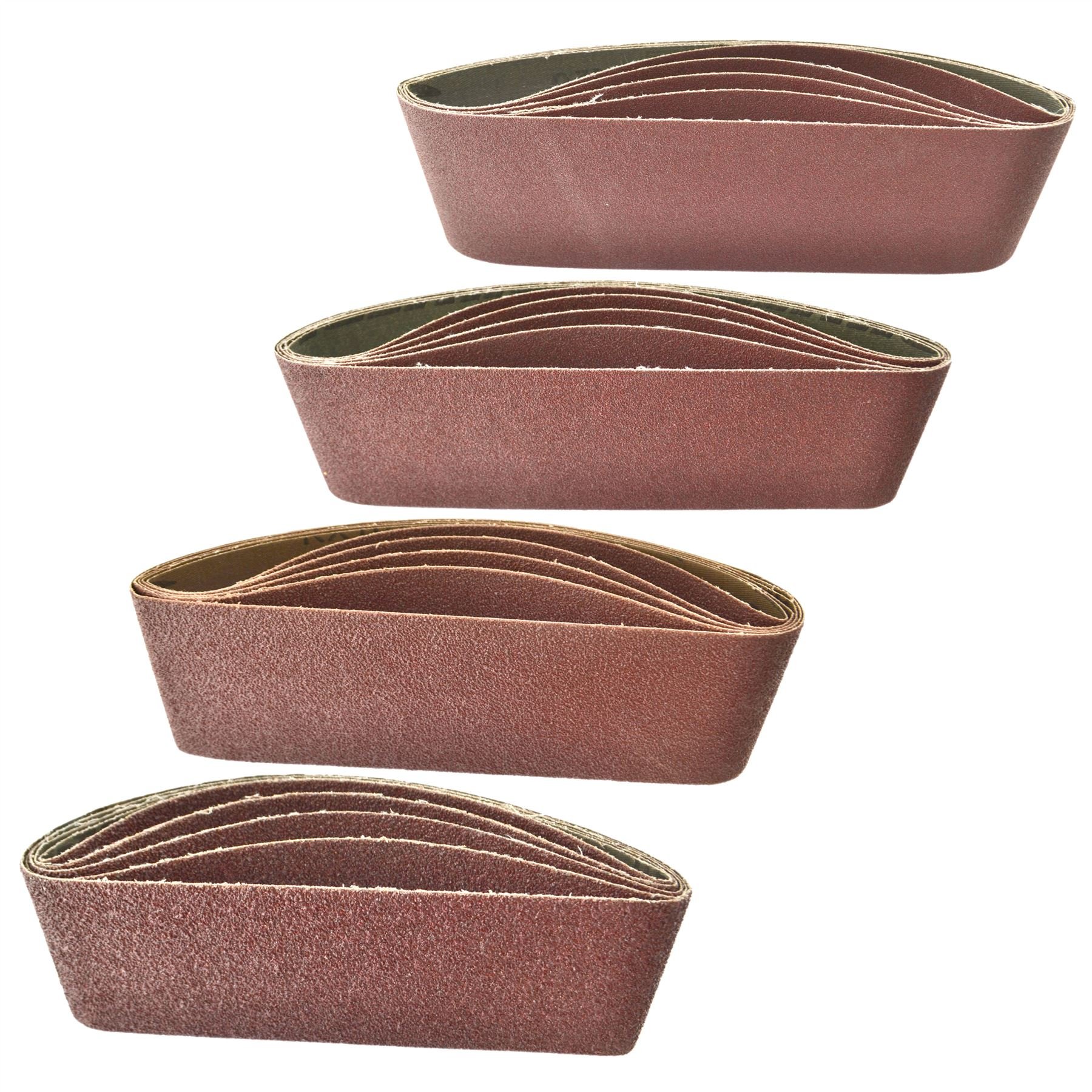 Belt Power File Sander Abrasive Sanding Belts 533mm x 75mm Mixed Grit 20pk - Premium Sanding Belts for Woodworking, Metal Finishing & DIY Projects