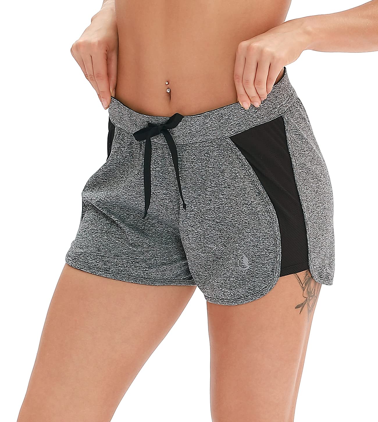 icyzone Women's Workout Shorts - High Waist Activewear Athletic Running Yoga Shorts for Exercise & Fitness | Perfect for Gym, Running, Yoga & Casual Wear