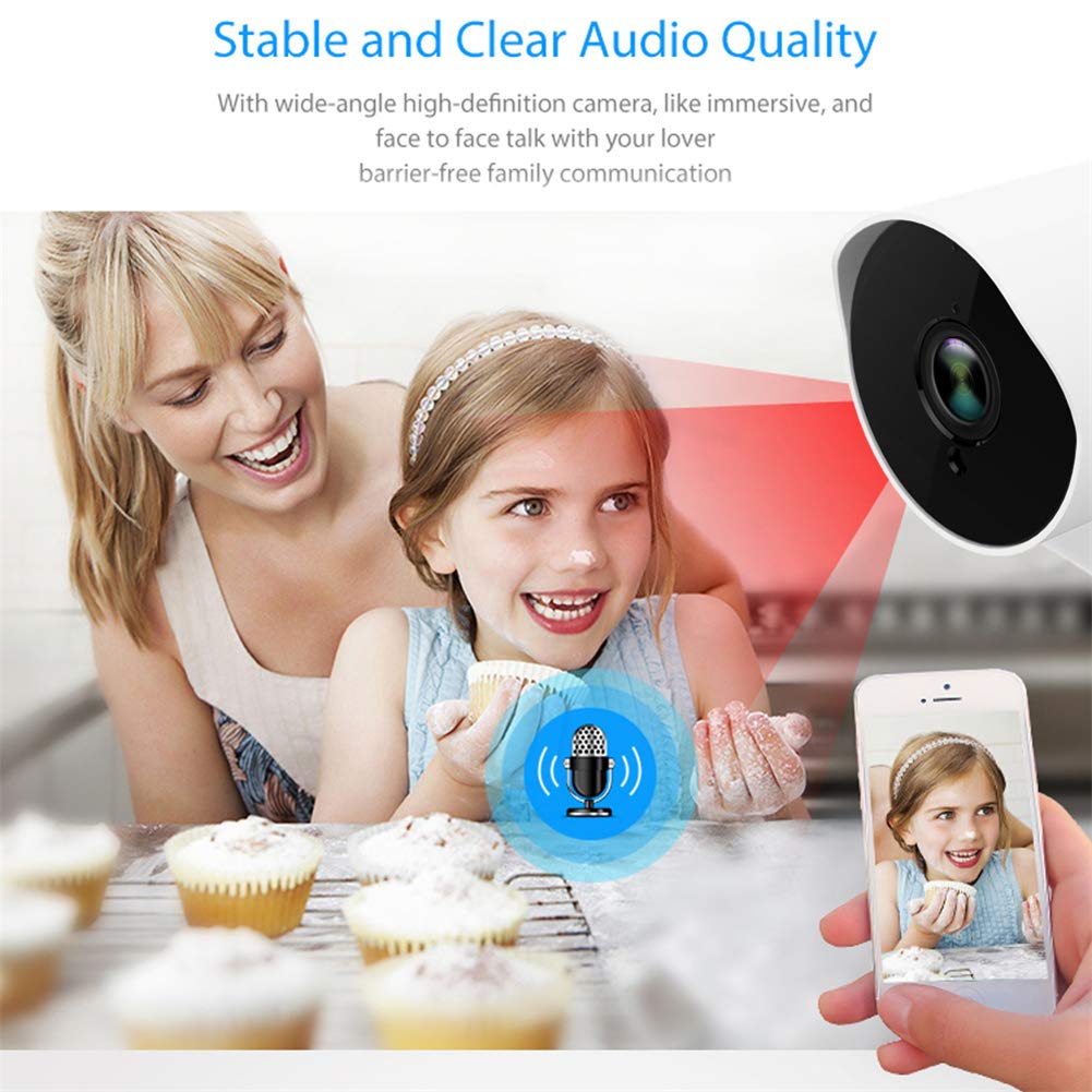 DMNSDD 1080P Outdoor Security Camera with WiFi, Two-Way Audio & Motion Detection - Tuya Smart Life Compatible Wireless IP Camera for Home Surveillance (Ideal for Monitoring Front Yard, Backyard & Driveway)