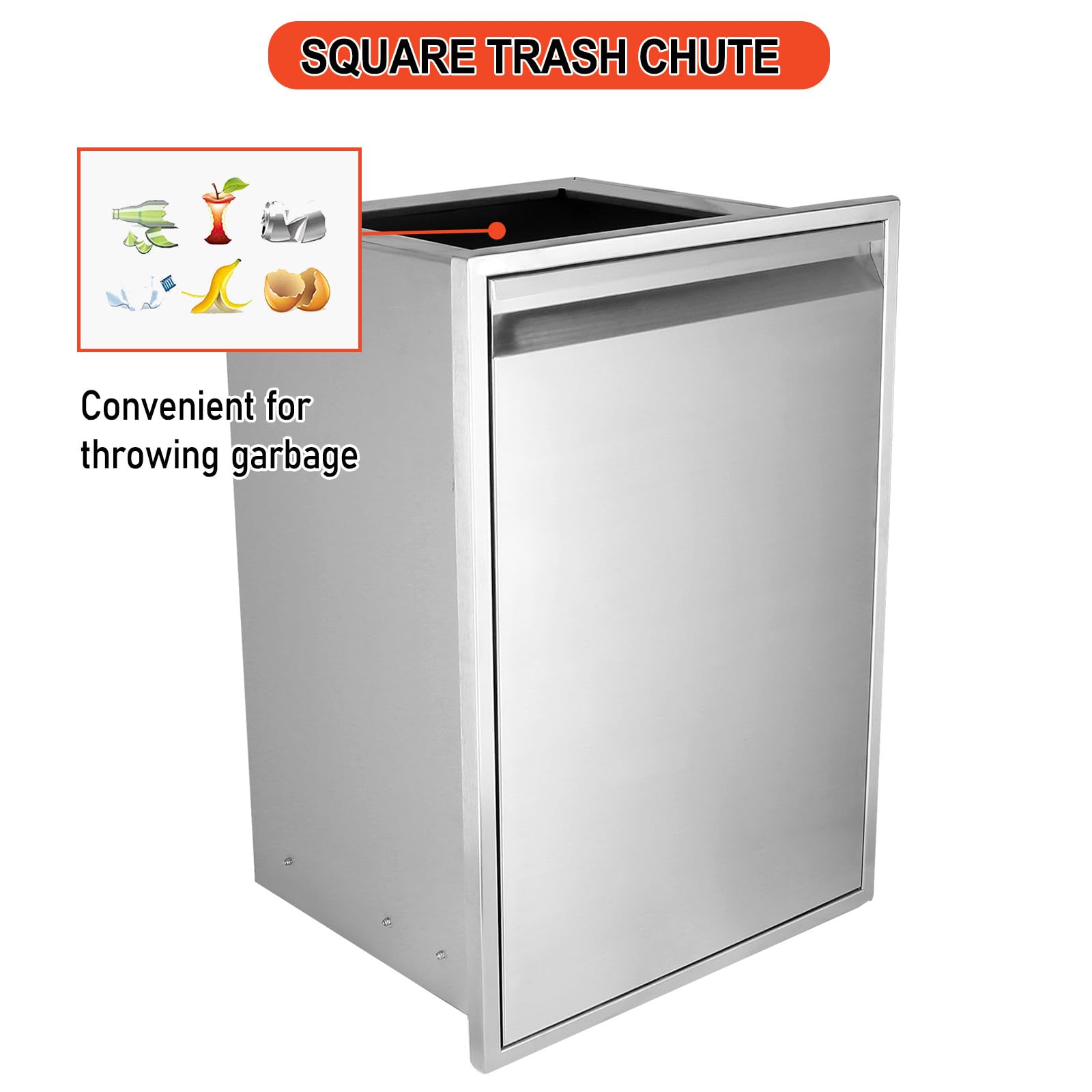 Stainless Steel Pull-Out Trash Drawer - 19