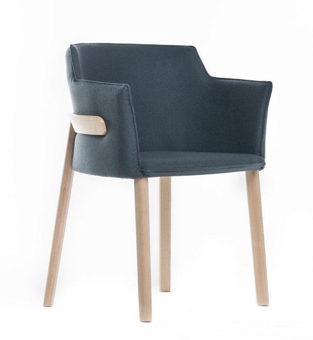 GTV Bentwood Armchair - Modern Wooden Dining Chair with Curved Backrest - Perfect for Dining Rooms, Kitchens, and Home Offices