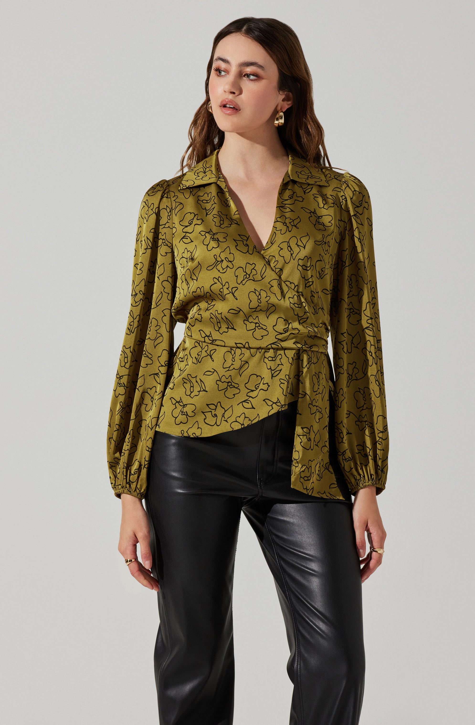 Olive floral sketch