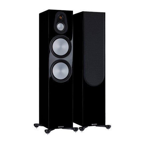 Monitor Audio Silver 500 7G Floorstanding Speakers - High-End HiFi Stereo Sound System for Home Theater & Music Listening