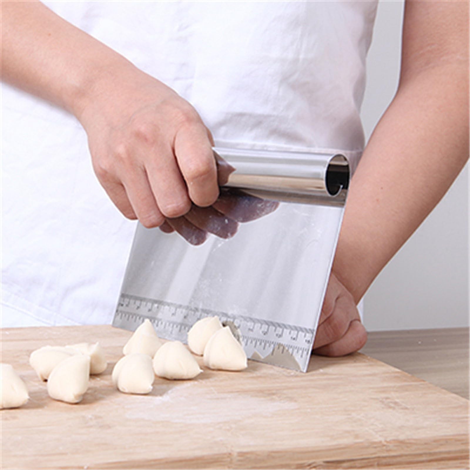 Premium Stainless Steel Potato Ricer with Dough Scraper - Professional Mashed Potato Maker, Baby Food Press & Gnocchi Tool - Dishwasher Safe Kitchen Essential for Home Cooking & Meal Prep