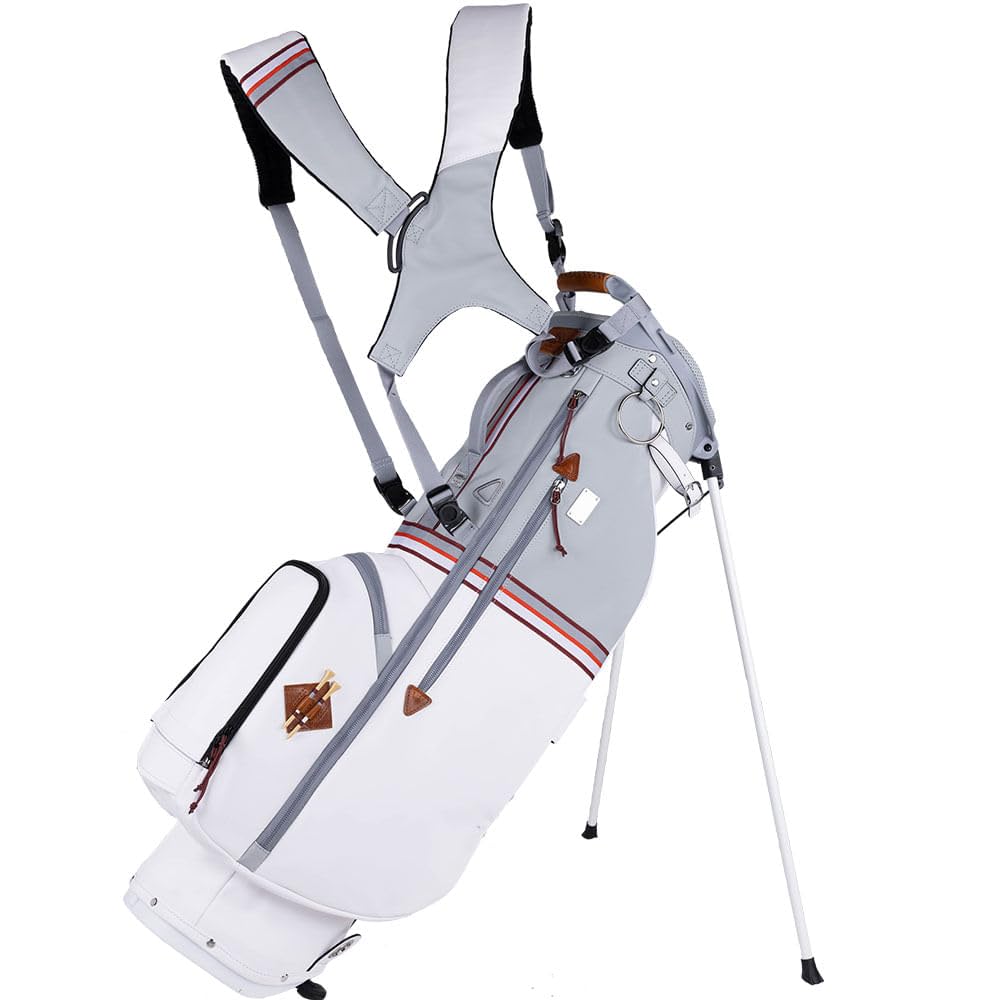 Sun Mountain 2023 Mid Stripe Golf Stand Bag - Lightweight & Durable Golf Bag with Comfortable Straps - Perfect for Golfers on the Course or Driving Range