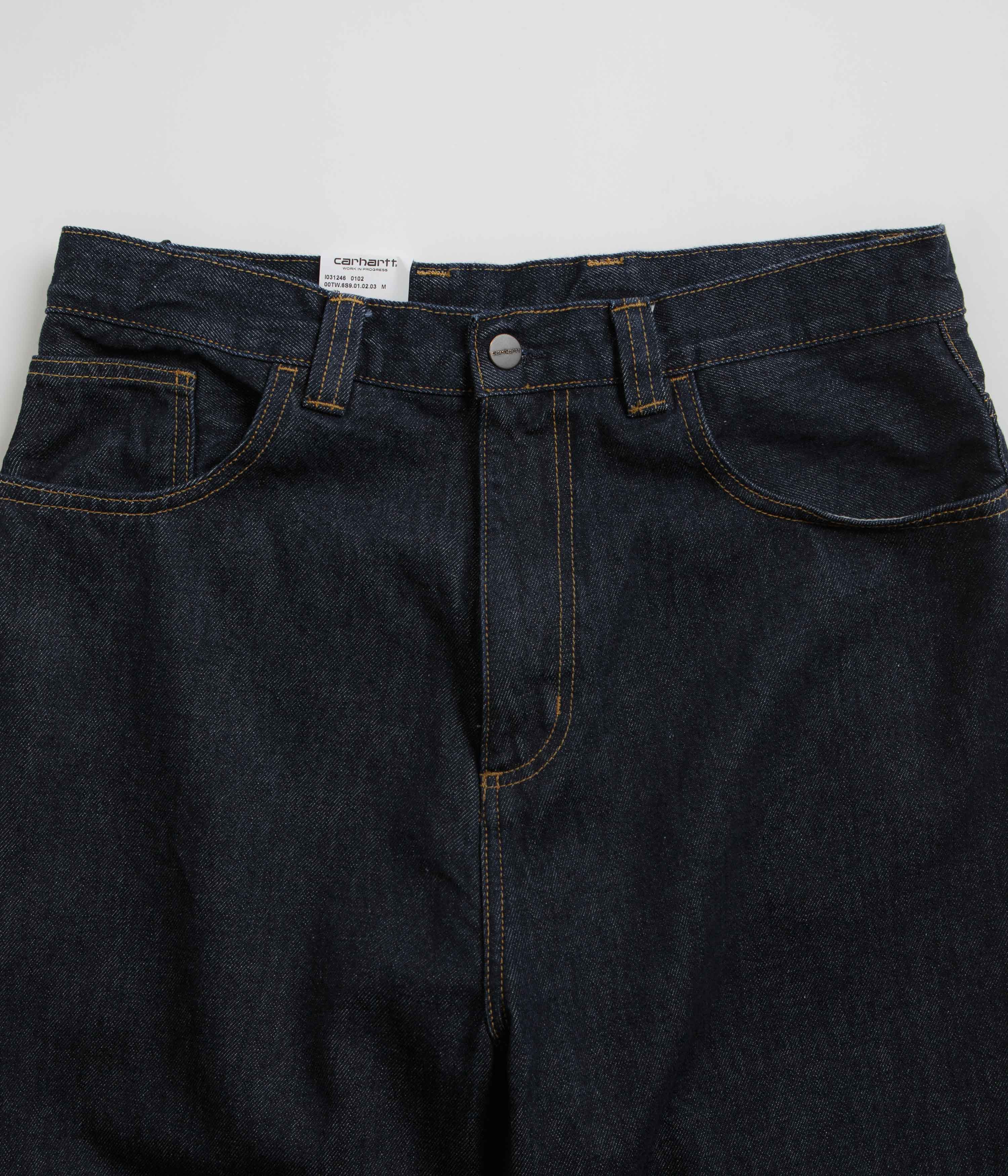 Carhartt Brandon Pants - Durable Work Pants for Men, Blue Rinsed Denim, Relaxed Fit - Perfect for Construction, Farming & Outdoor Work