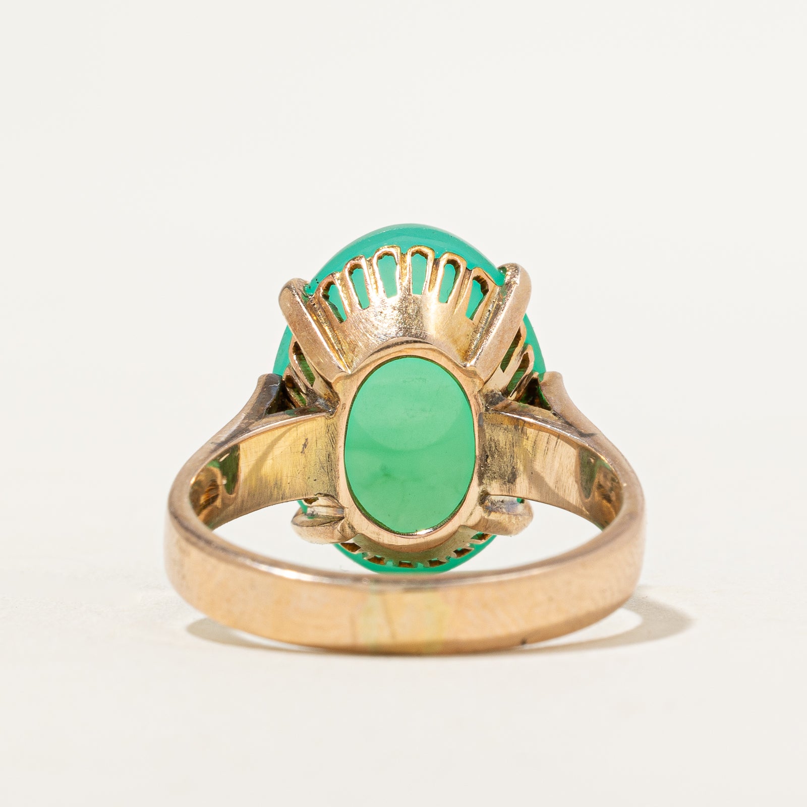 7.80ct Natural Oval Cabochon Jade Ring - Size 6.75 - Elegant Handmade Jewelry for Women - Perfect for Weddings, Parties & Special Occasions