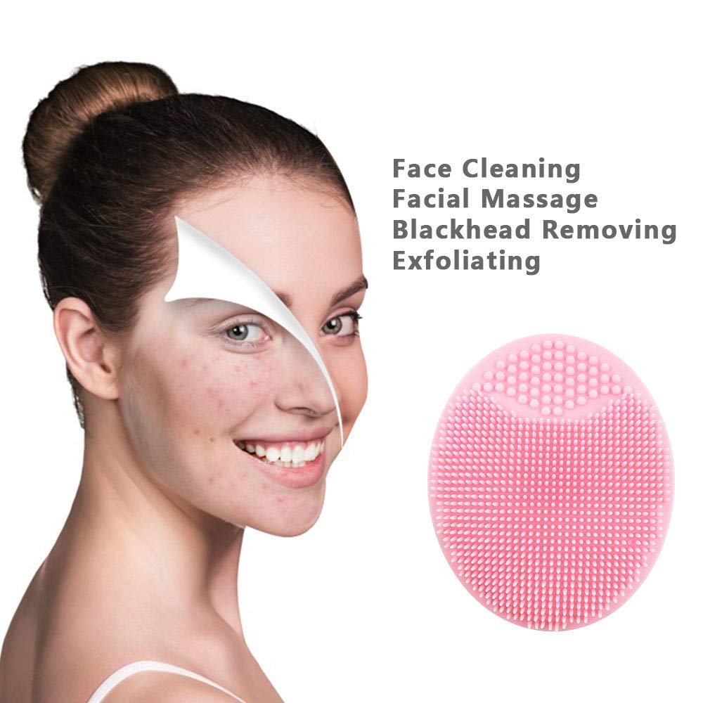 10PCS Silicone Facial Cleansing Brush Set - Super Soft Exfoliating Face Scrubber for Acne & Blackhead Removal - Gentle Handheld Skin Cleanser for Sensitive, Dry & Delicate Skin - Perfect for Daily Skincare & Makeup Removal Routine