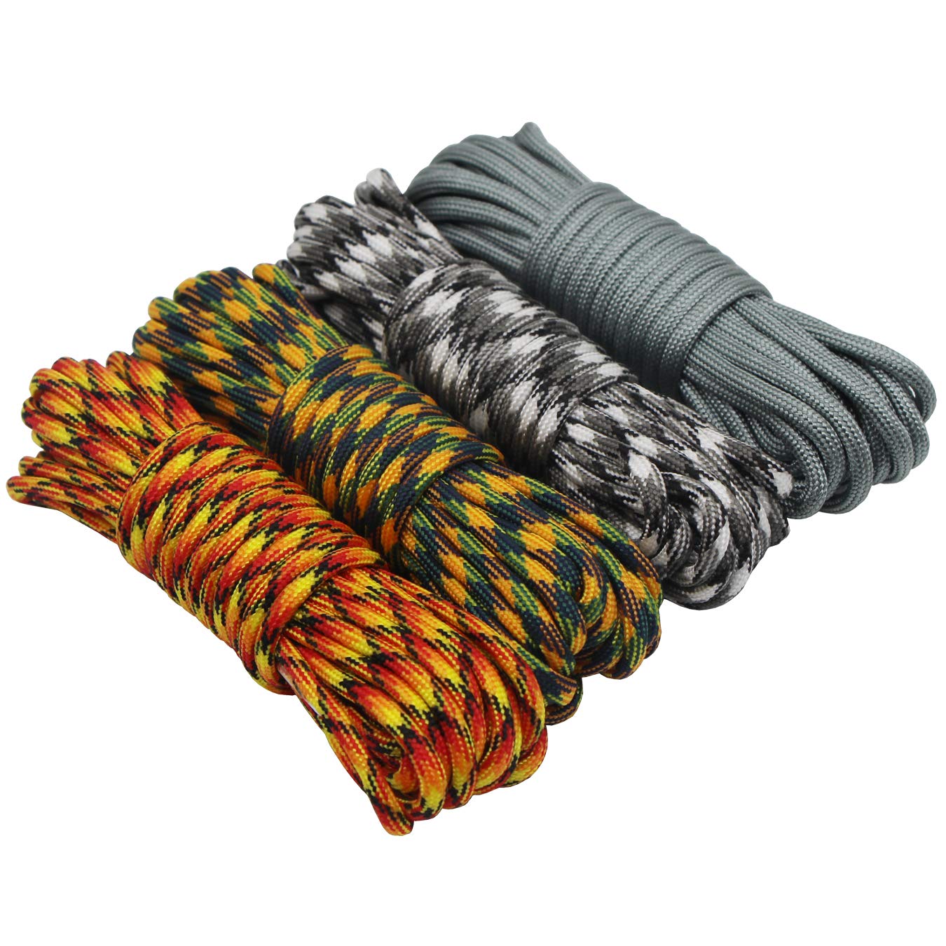 4-Pack 19ft Paracord Rope for Bracelets & Dog Collars - DIY Crafting
