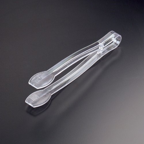 Emi-Yoshi 9-Inch Clear Disposable Plastic Serving Tongs - Set of 48 - Perfect for Parties, BBQs, Buffets & Catering Events