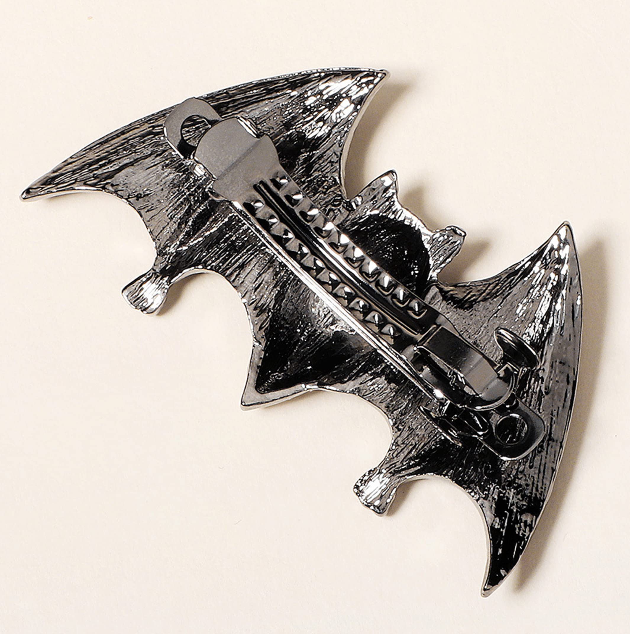 Halloween Spider Hair Clip for Women - Austrian Crystal Bat Hair Accessory for Costume Parties & Cosplay