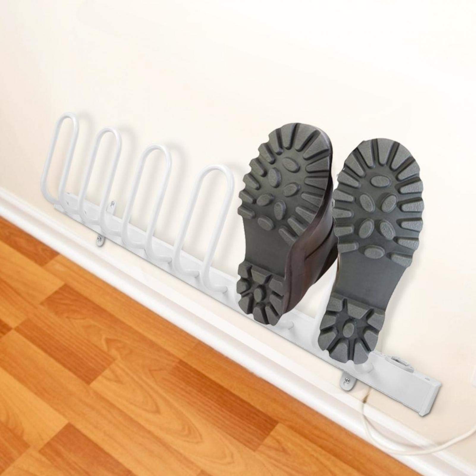 Electric Shoe Dryer & Boot Warmer - Wall Mounted Aluminum Alloy Glove & Hat Dryer - Fast Drying for Shoes, Boots, Socks & Ski Gear - Safe Non-Scalding US Plug - Perfect for Home, Gym, Ski Resort & Winter Sports