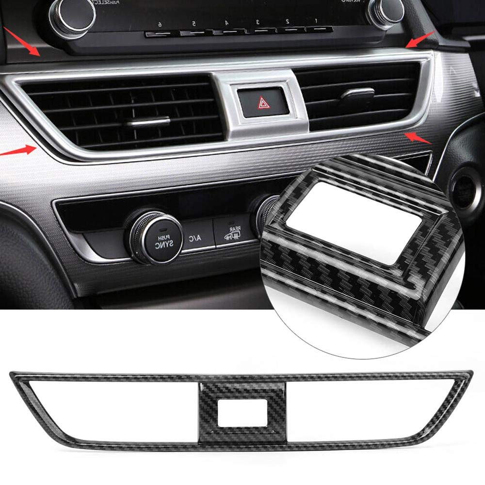 Carbon Fiber Dashboard Air Vent Cover Trim Kit for 2018 Honda Accord - Durable Sticker Protector Accessories | Enhances Interior Style & Protects Vents from Dust & Scratches