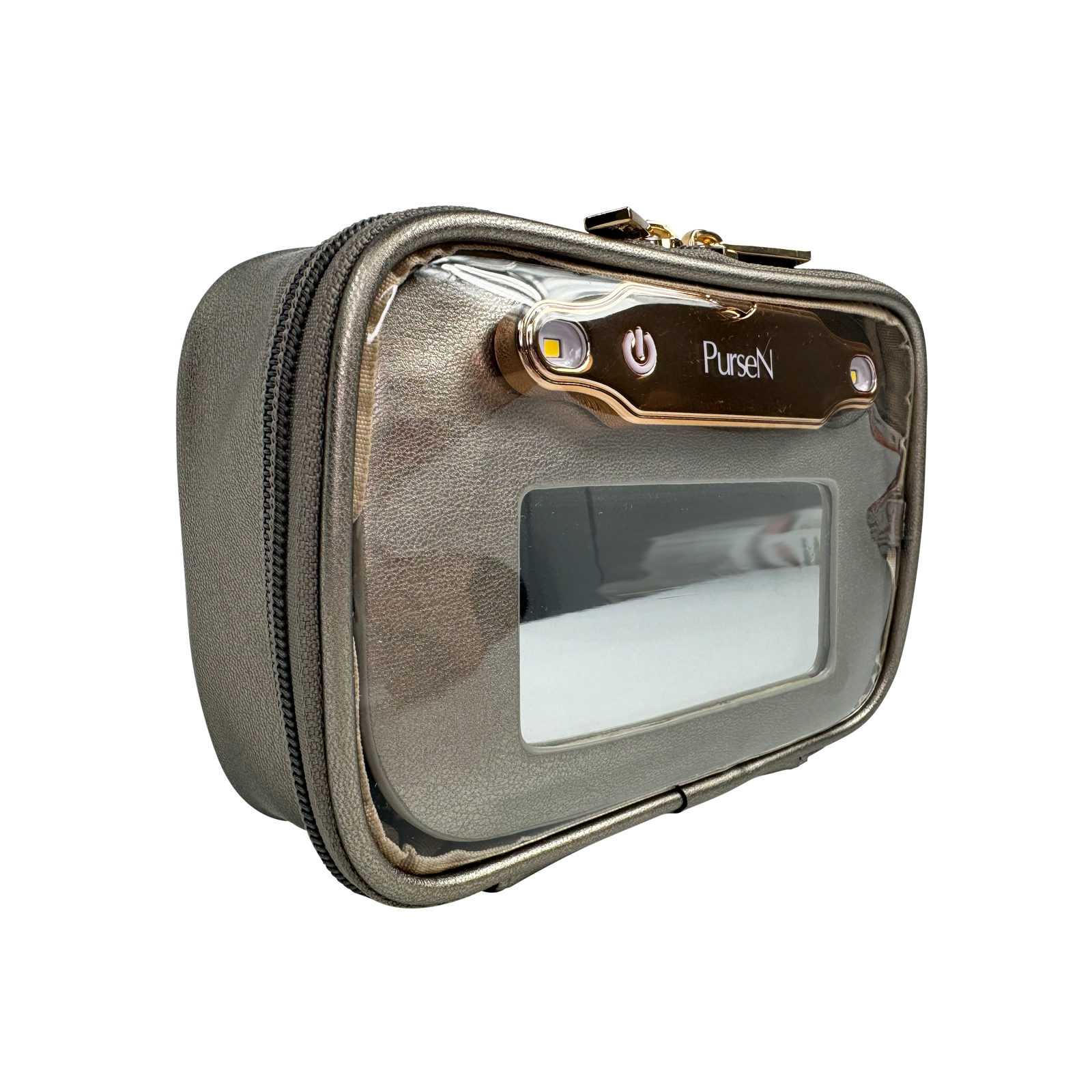 LITTMINI Lighted Makeup Mirror Case - Bronze Finish | Perfect for Travel, Vanity & Home Decor