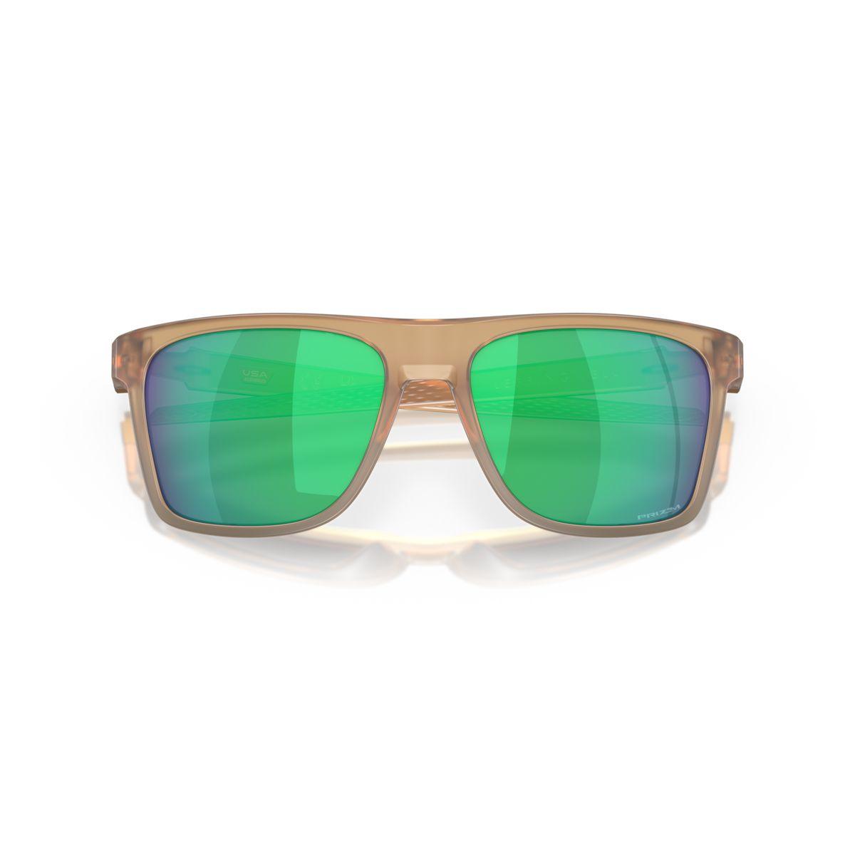 Oakley Leffingwell Matte Sepia/Prizm Jade Polarized Sunglasses 0OO9100 910003 - Stylish UV Protection for Outdoor Sports & Driving