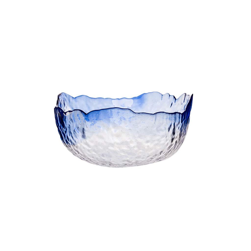 Golden Rim Transparent Glass Noodle Bowls - 1.5L/2.5L High Capacity Cereal, Salad, Fruit & Dessert Serving Bowls for Home Kitchen, Restaurant & Party Use