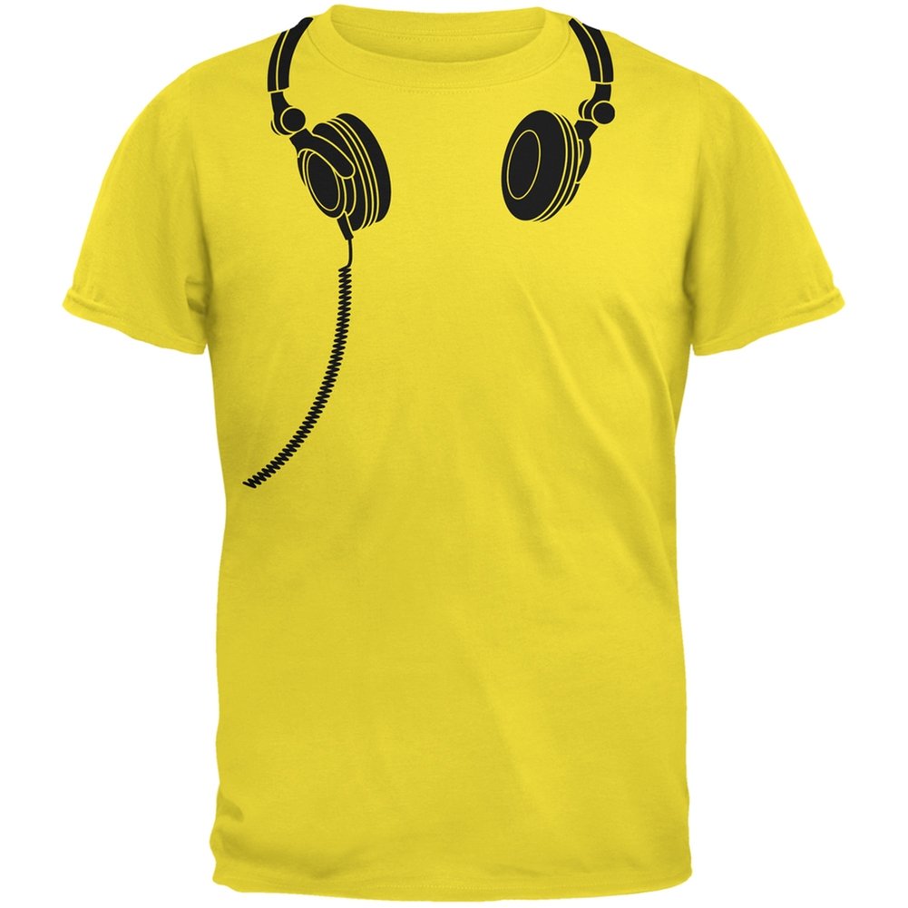 Old Glory Headphones Yellow Youth T-Shirt - Patriotic Kids Graphic Tee for Boys & Girls - Perfect for 4th of July, Memorial Day & School Spirit Events