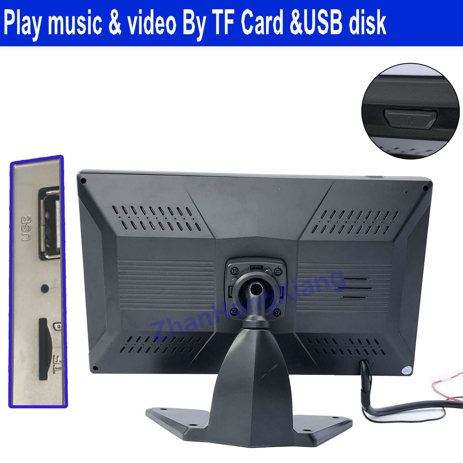 4K AHD 1080P Vehicle Reversing Camera DVR Monitor Kit - 4 Channel Front/Side/Rear View Parking Backup System with 10.1